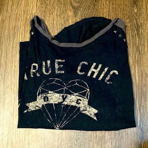 A sleep shirt/ cropped long sleeve